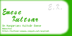 emese kultsar business card